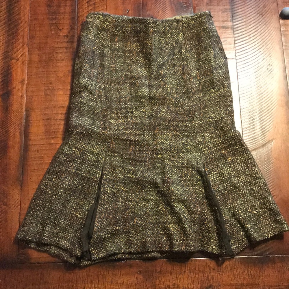 ZARA Tweed Green Dress Skirt Sz 4